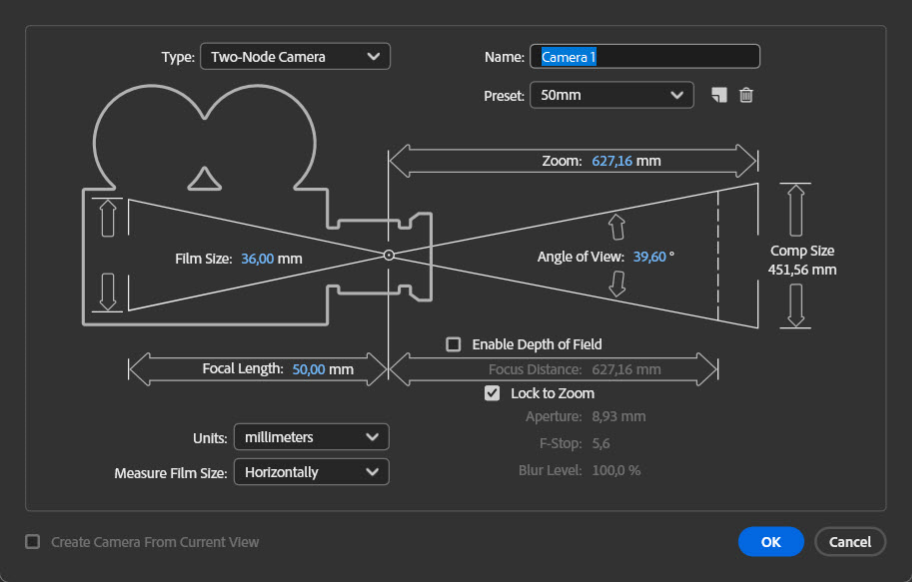 Create Camera with One Click - After Effects Extension